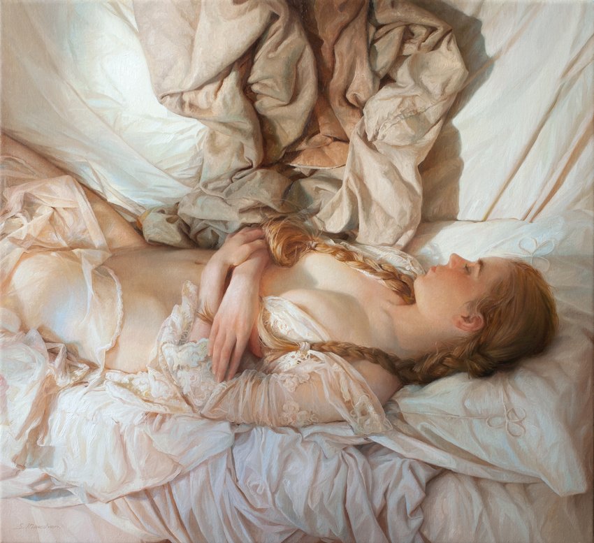 Les peintures de nymphes alanguies de Serge Marshennikov